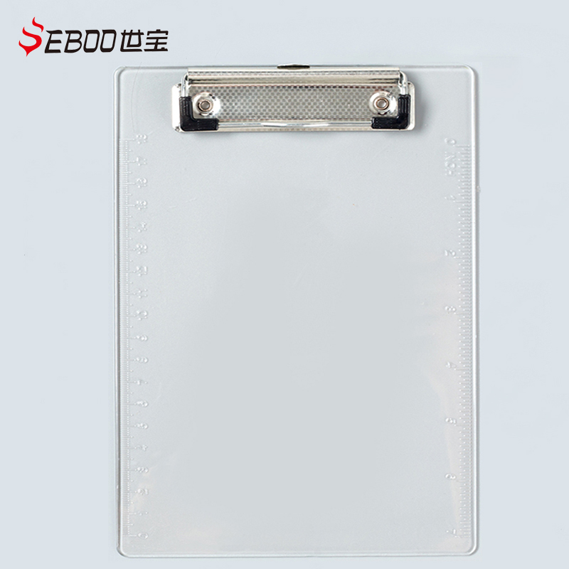 SEBOO透明PS材质板夹文件夹