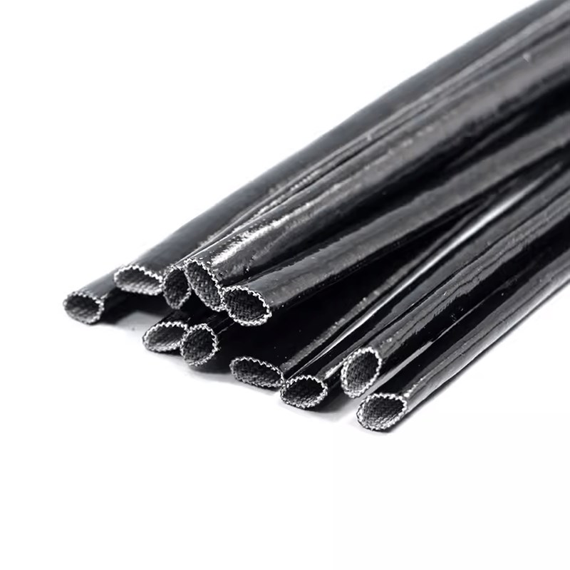 黑色电机套管加厚黄蜡管黄腊管绝缘套管玻璃纤维管玻纤管高温电线