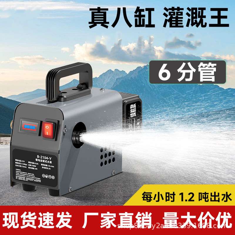 大功率水泵机充电式小型自吸泵家用果园浇菜抽水泵农用灌溉水泵