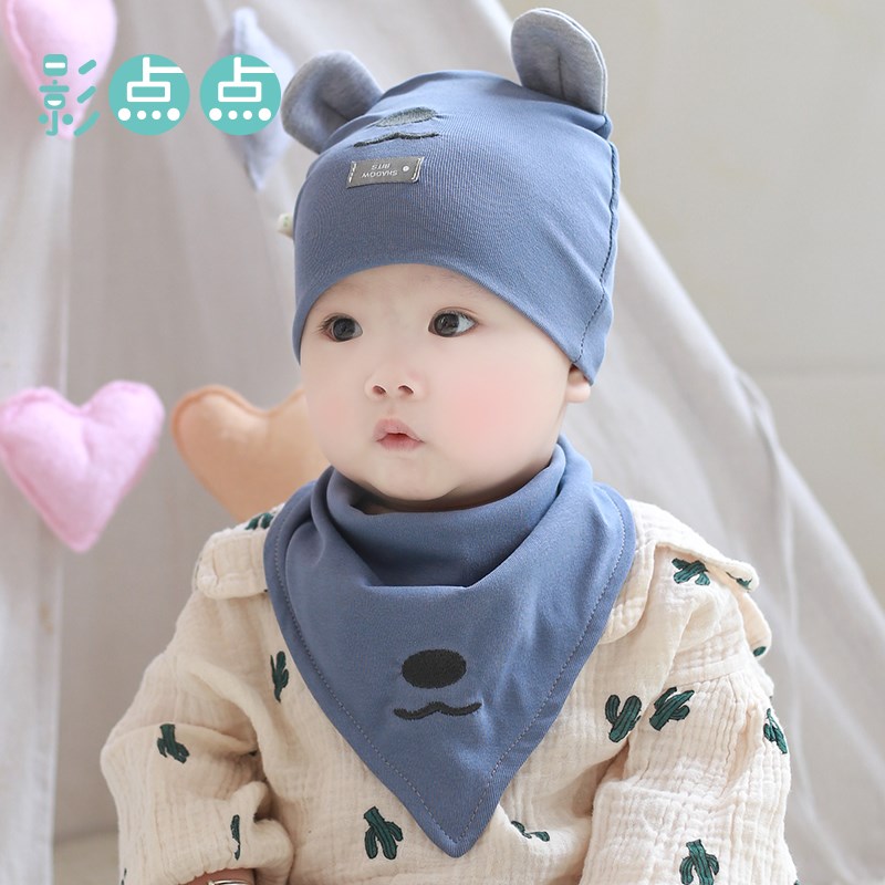 婴儿帽子春秋新款纯棉胎帽新生儿男女宝宝0一3月婴幼儿超萌护卤门