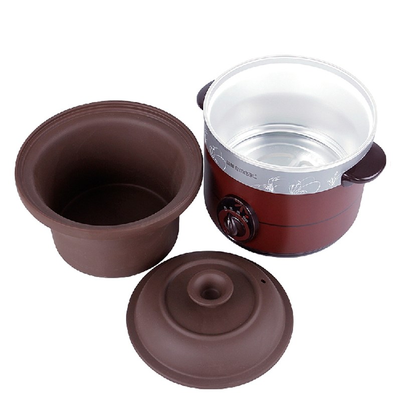 益美 YM-E15B黑纱电炖锅陶瓷养生插电砂锅宝宝煮粥煲汤锅1-6L