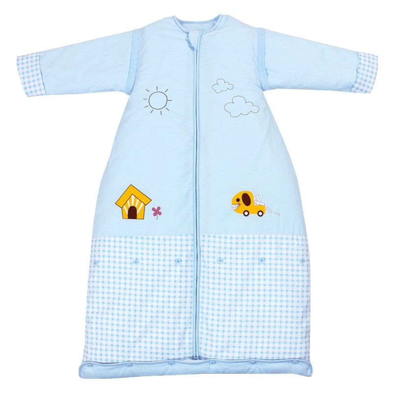 小儿郎儿童睡袋可脱胆宝宝睡袋春夏秋冬四季通用中大童纯棉防踢被