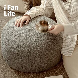 范店圆形羊羔绒蒲团客厅地毯坐墩懒人沙发榻榻米脚墩地上看书坐垫