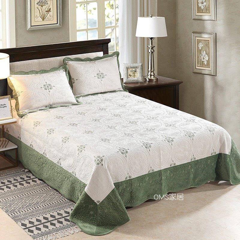 水晶绒衍缝一面绒一面棉床盖四件套绗缝被三件套加厚保暖短绒单件,床上用品,床盖,淘宝优惠券,粉丝福利购,淘宝优惠卷