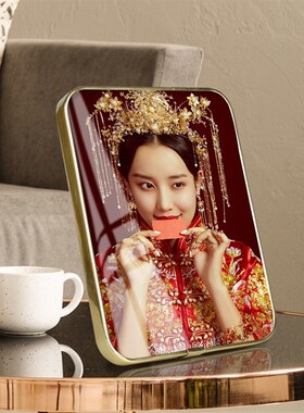 8寸 10寸摆台照片定制水晶婚纱照放大挂墙结婚全家福儿童照片制作