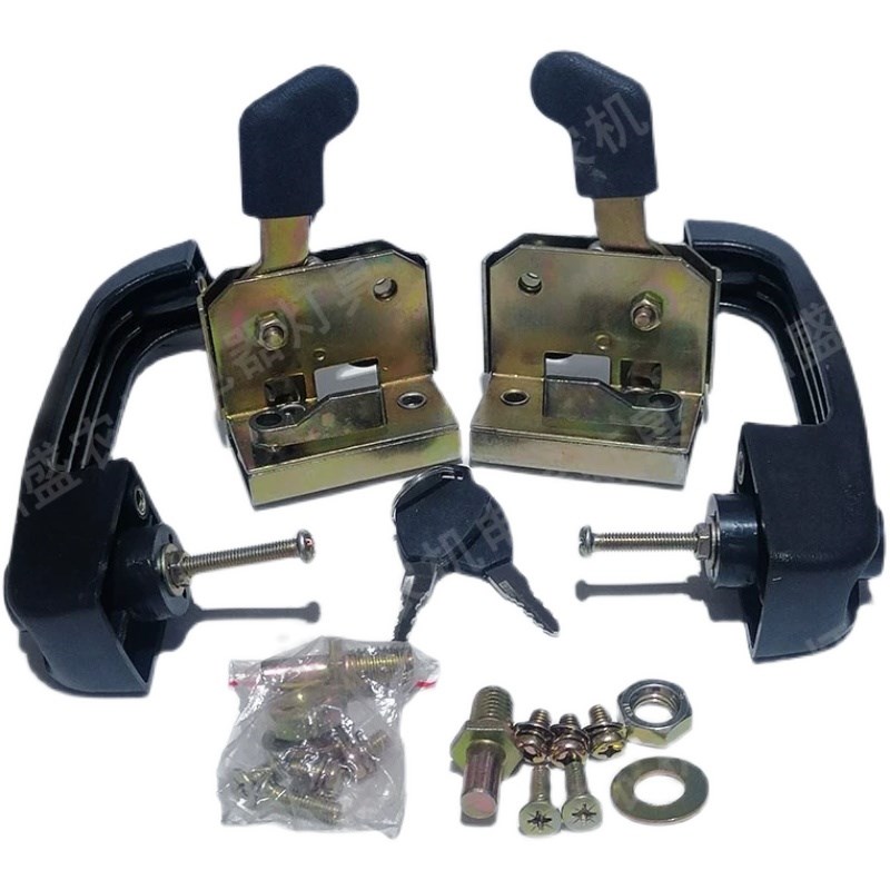 A级工程车门锁总成农用车拖拉机通用502型车门锁体把手钥匙门把手