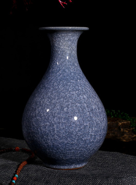 景德镇黄色陶瓷花瓶办公室摆件客厅电视柜家居装饰玄关酒柜工艺品