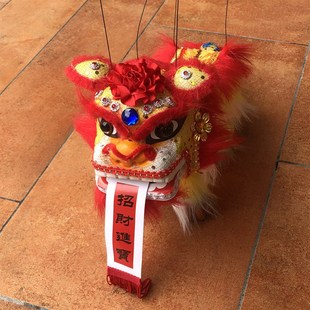 中国风儿童木偶狮子 中国北狮子 提线木偶狮子儿童手玩