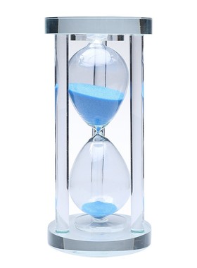 水晶沙漏计时器30/60分钟儿童防摔创意家居装饰品个性礼物摆件小