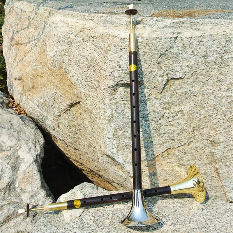 河南戏曲闷笛唢呐乐器乌木专业闷子降E/C/D降B调全套低音民间唢呐