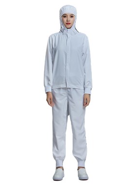 白色中央厨房工厂车间加工工服防护服男女通用食品厂工作服套装