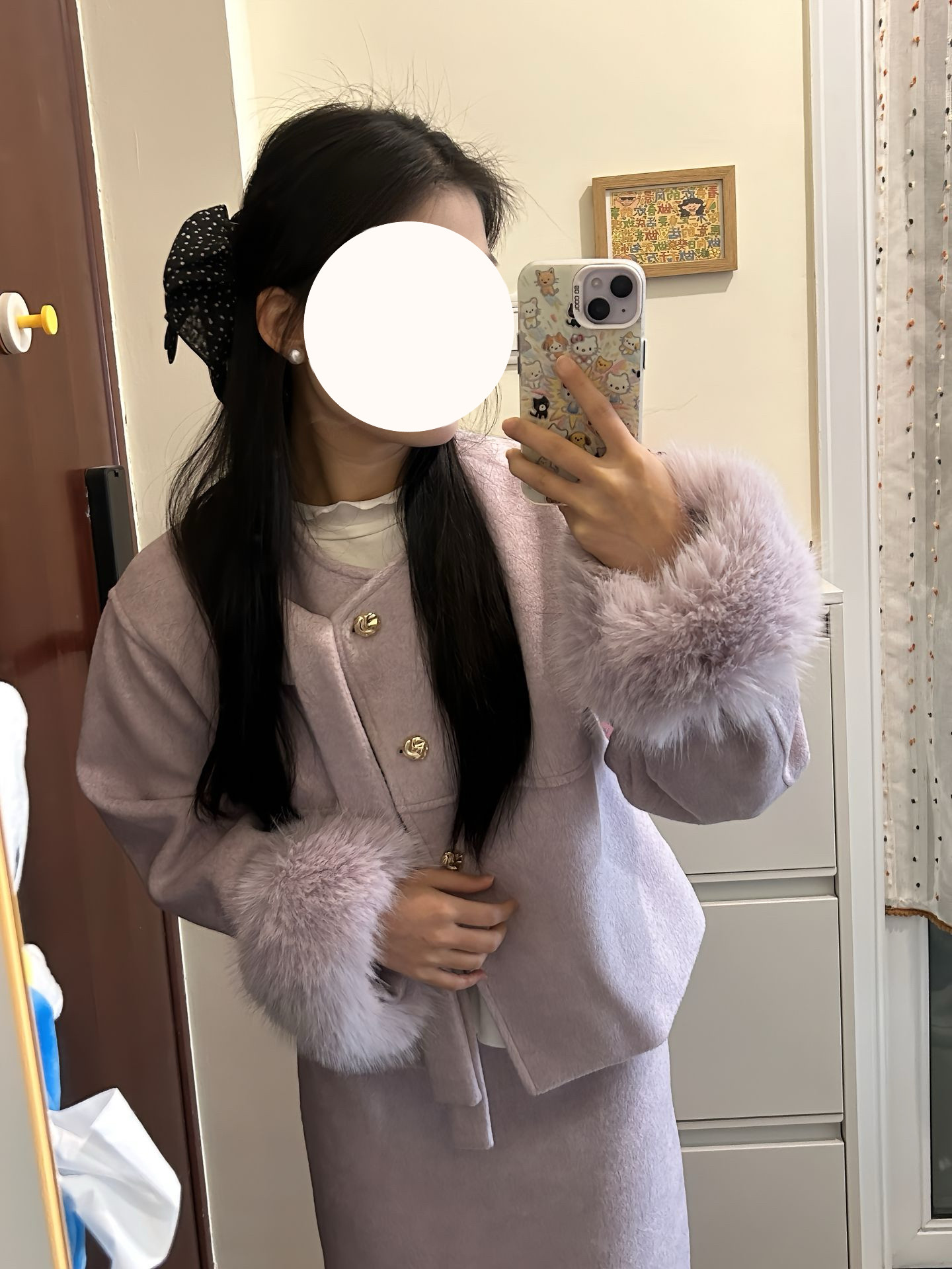 优雅紫色毛呢2025冬季新款小香风套装温柔气质休闲上衣半身裙