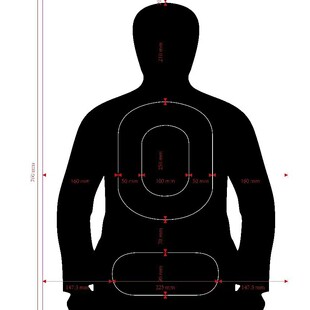 IPSC战术射击靶人形实战模拟靶训练靶区域靶纸76x52cm 可定制
