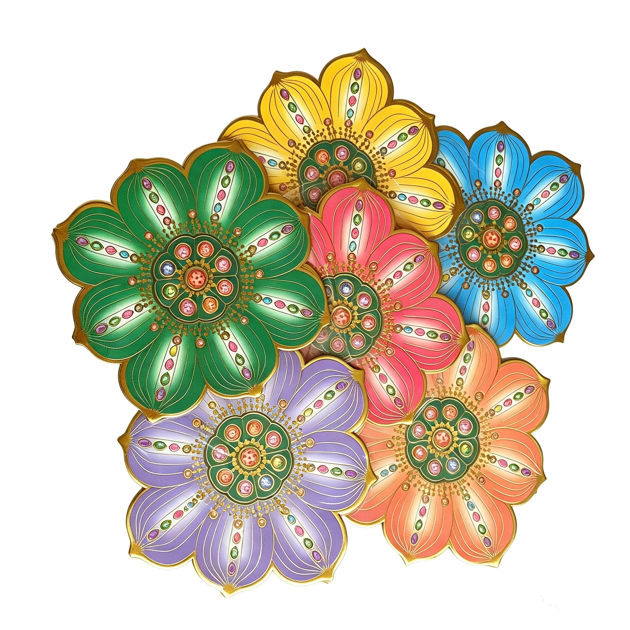 莲花金双面琉璃莲花金手工折纸九色九品莲花纸正面烫金反面彩印