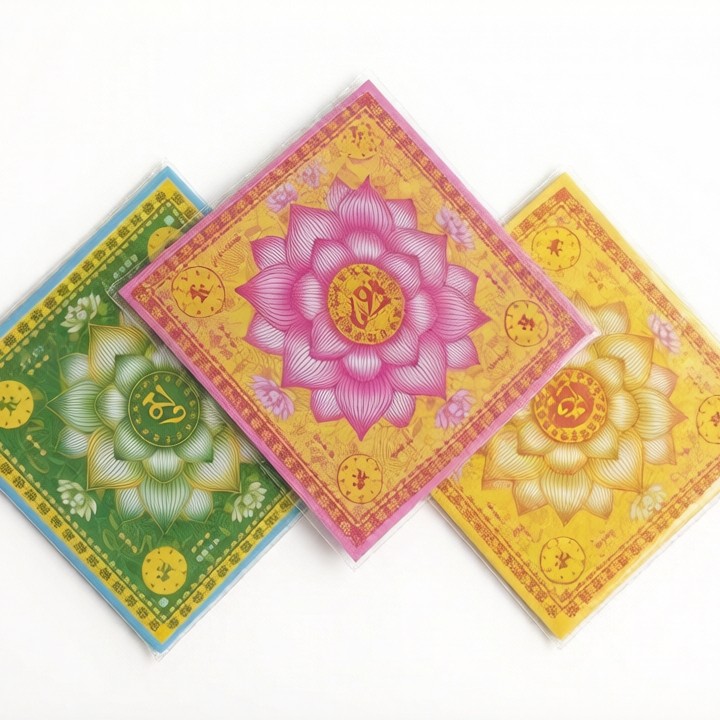 莲花纸烫金纸元宝折纸双面彩印礼佛大悲咒莲花纸狗头金九品莲花