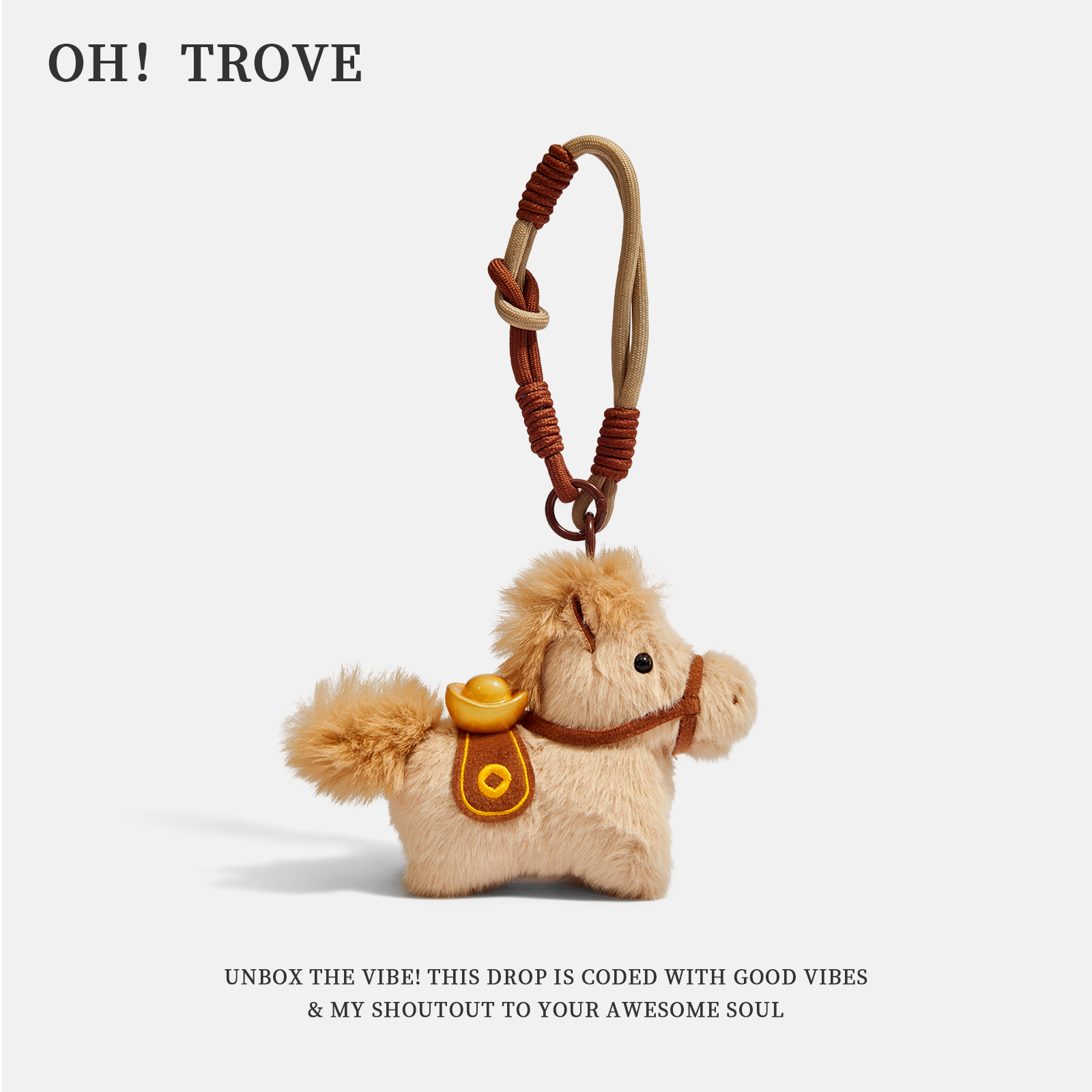 正版马上有钱钥匙扣书包挂件车饰钥匙链毛绒公仔新年礼物包包挂饰