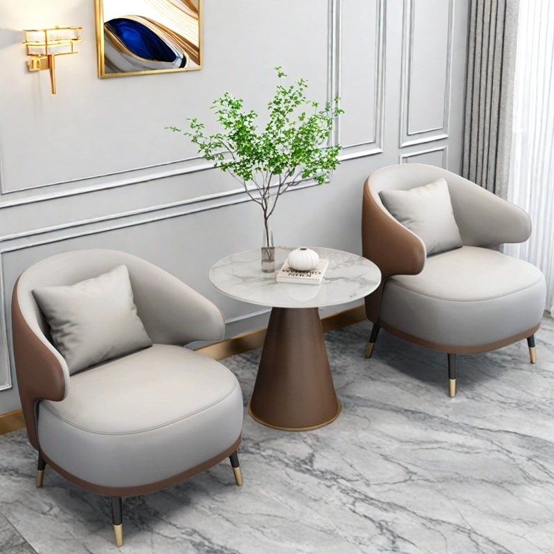 酒店商务接待沙发休息区美容院会客售楼处办公室休闲洽谈桌椅组合