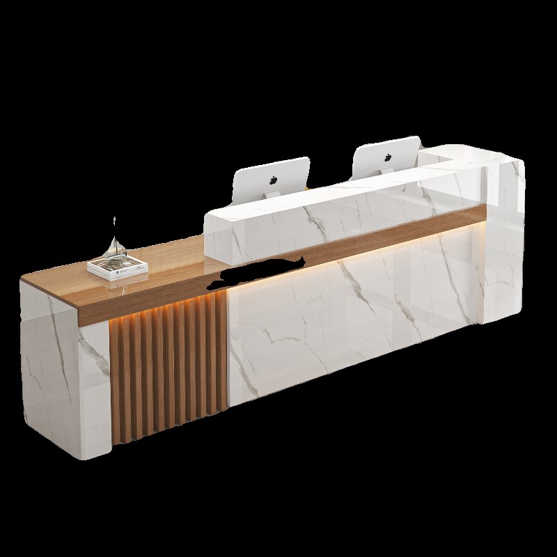 吧台收银台商用新中式公司前台桌柜台服装店美容院简约现代接待台