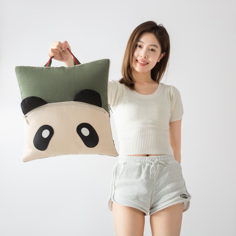 帆布款抱枕被子两用二合一夏季午睡毯子枕头车用空调被车载夏凉被