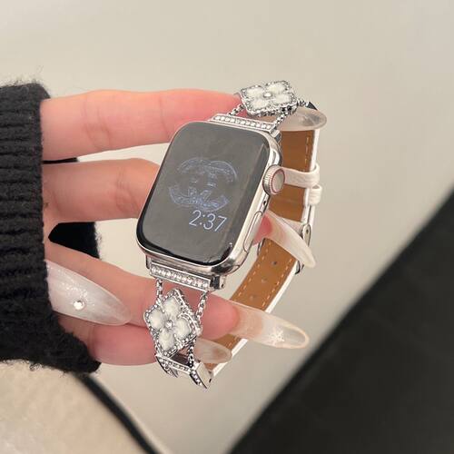 布契拉提oppo watch3/2/X/3pro/4pro手表表带鱼子酱皮质镶钻适用