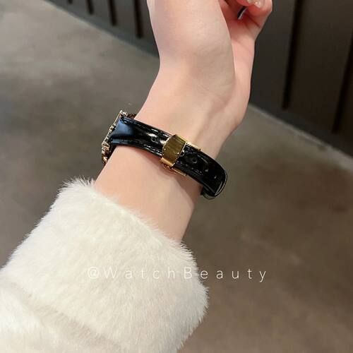 凯旋门蝴蝶扣oppo watch3/2/X/3pro手表4pro表带镶钻皮质男女适用