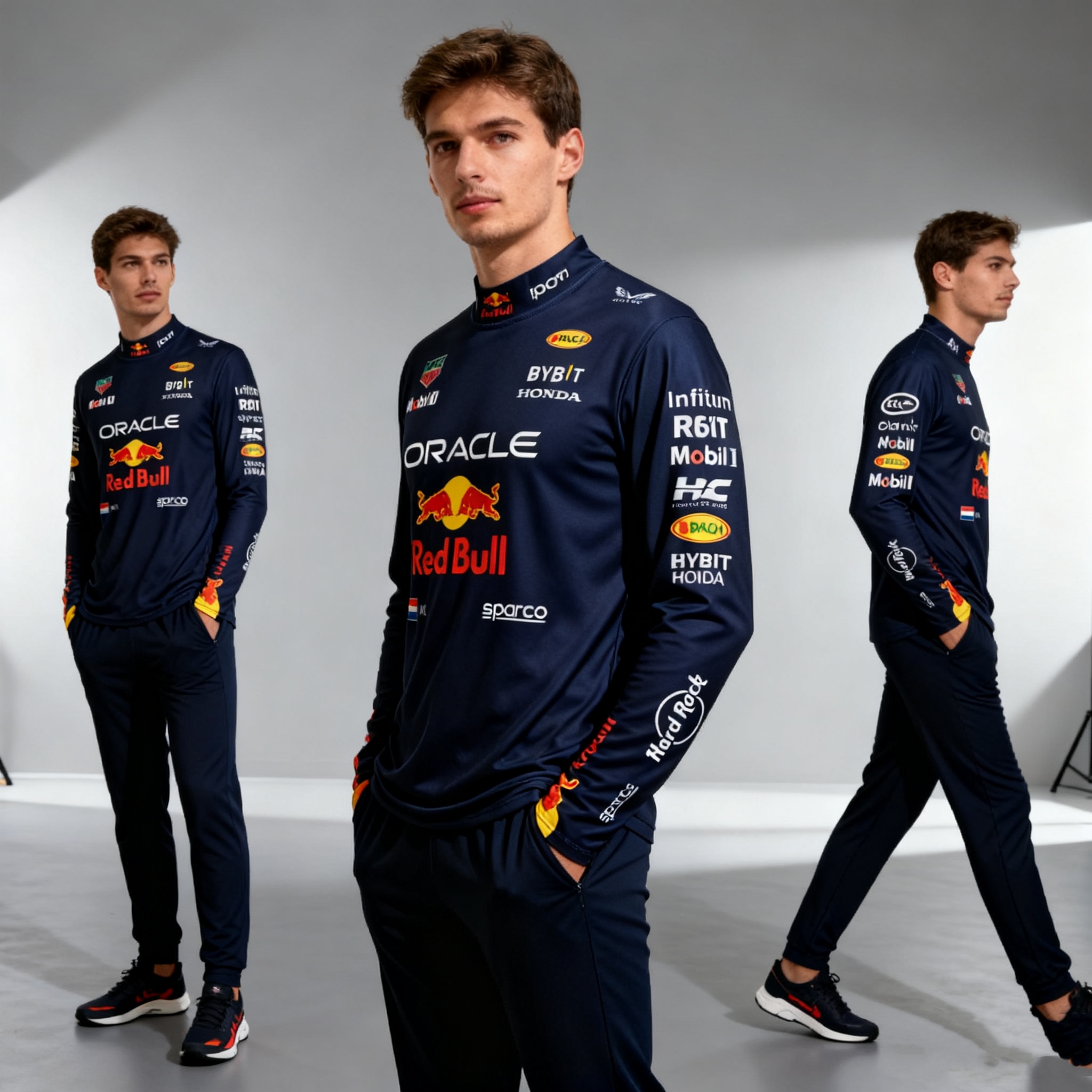 【现货秒发】2025新款F1赛车服车队潘子上身同款排汗速干高弹长袖