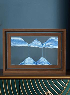 木框款流沙画摆件 乔迁新居礼客厅酒柜桌面家居前台 相框工艺品