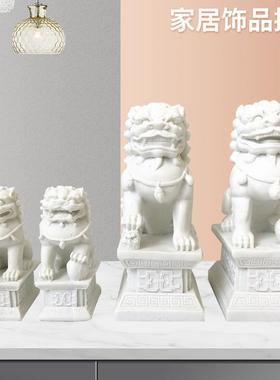 新中式工艺品家居摆饰办公室书靠书档房狮子树脂工艺品摆件