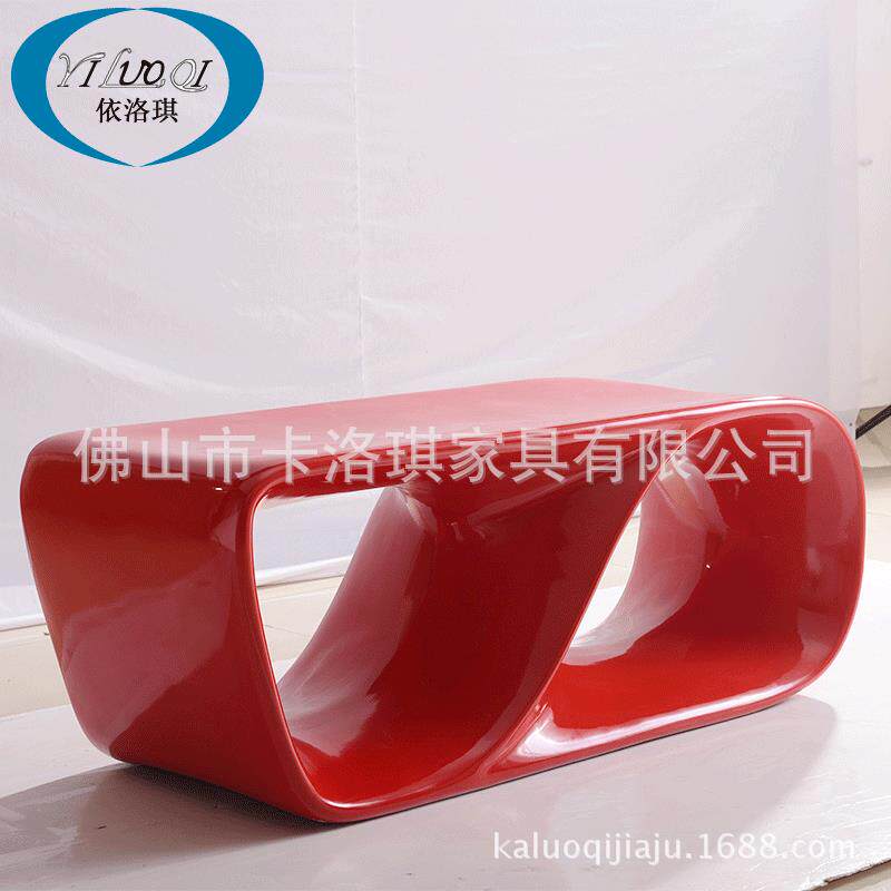 玻璃钢日字型长凳 商场坐凳子公共休闲椅休息椅造型凳子 广场椅