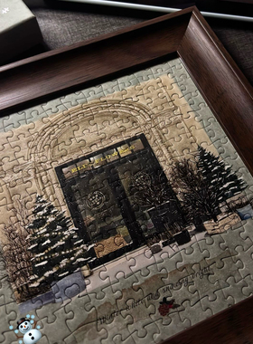 新款纸质摆台桌面潮玩玩具四季花店拼图成人169片复古精美摆件