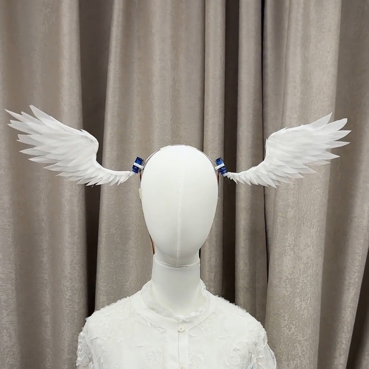 二次元翅膀星铁漫展头饰发饰天使道具Cosplay白色精致装饰品