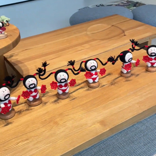 摆件搞笑办公室客厅摆件材料包钩织性感二人转如花比基尼汽车车载