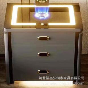 轻奢款智能床蓝头柜险密码70189现箱家用充电一体代牙音响保多功