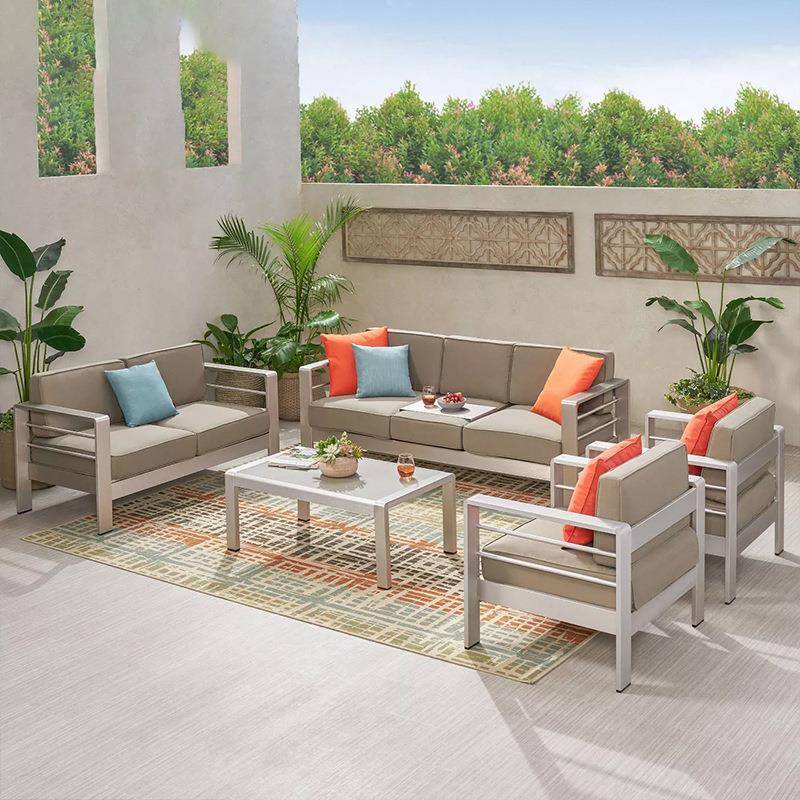 247北金欧户沙发庭院阳露台防水防晒铝合沙发别墅台花园户外外家