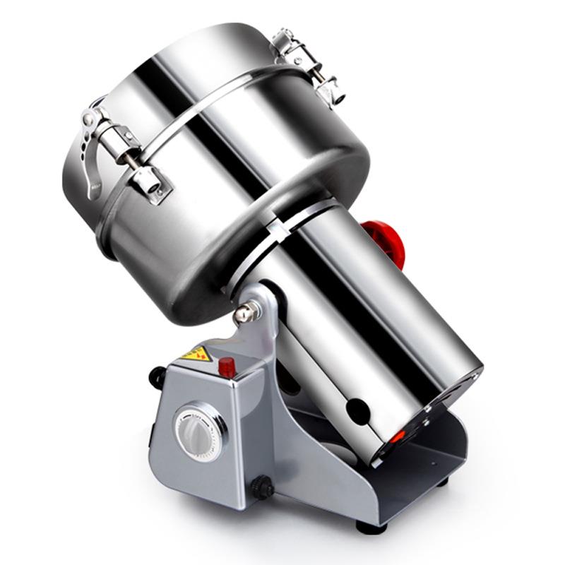 5摆01500A0家用不锈钢中药粉碎机摇超细打粉1机磨G粉机厂家