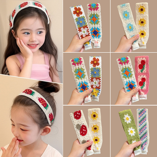 针织女童碎发整理神器儿童魔术贴女不伤发刘海碎发贴宝宝头饰发箍