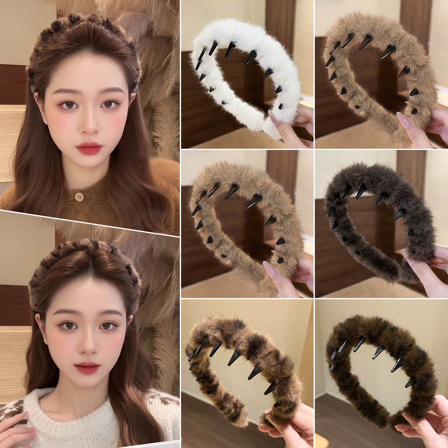 秋冬毛绒发箍女高颅顶2025新款