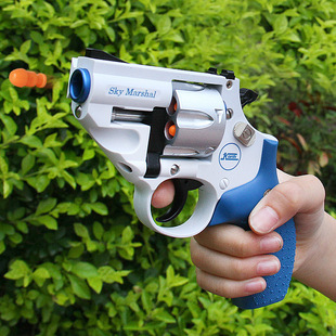 天空法警双动小左轮软弹枪连发男孩合金属手小枪仿真模立方TB-500