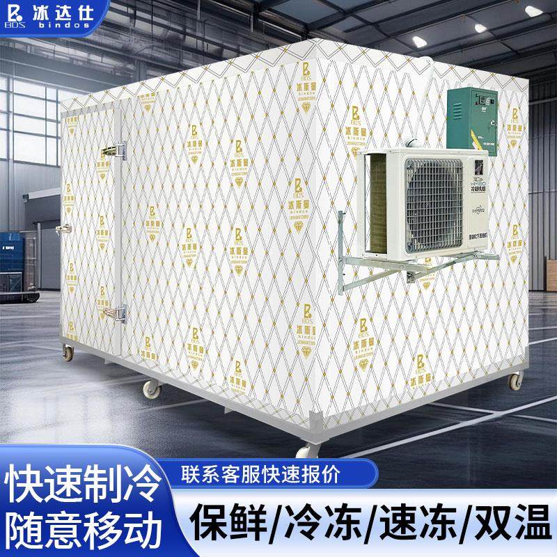 冰达仕小型冷库全套设备移动果蔬冷藏肉类冷冻库家用220V保鲜库