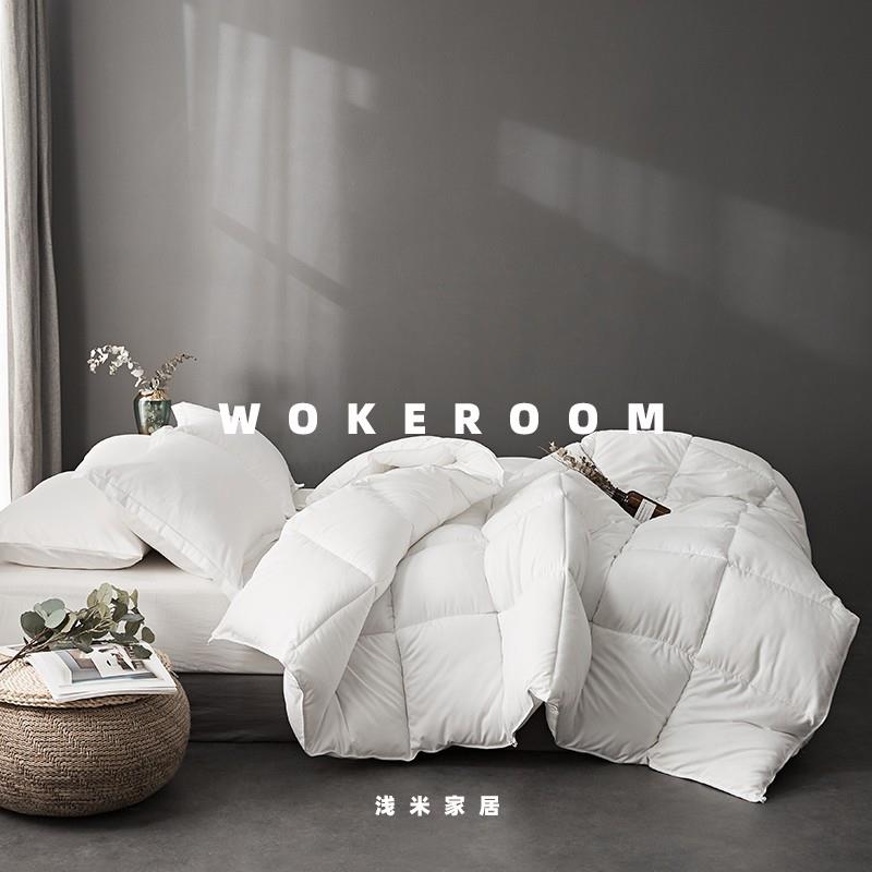 白色春秋被子 羽丝棉被芯蓬松单人被褥 1.5m绗缝固定冬被双人2m床