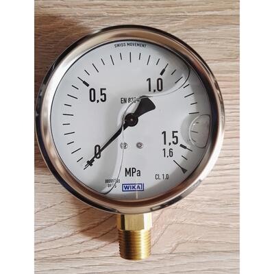 德国威卡压力表213.53.100 EN837-1威卡半不锈钢真空压力表