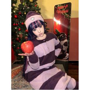 清仓不退换砂山S妹睡衣家居服半边绒睡衣套装