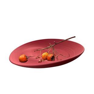 极简几何果盘磨砂色侘寂度假风样板房家居茶几桌面磨砂新中式摆件