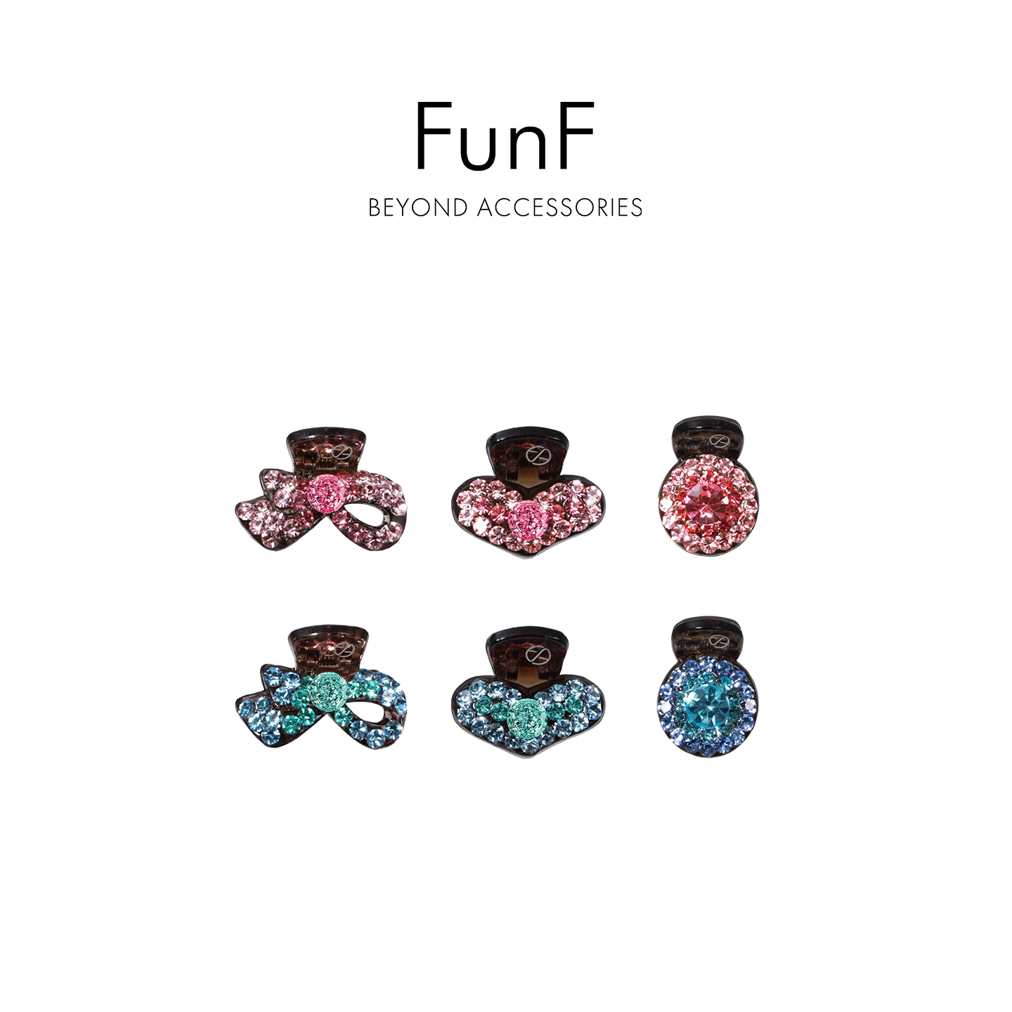 funf/乐纷绮捷克钻mini发夹图片