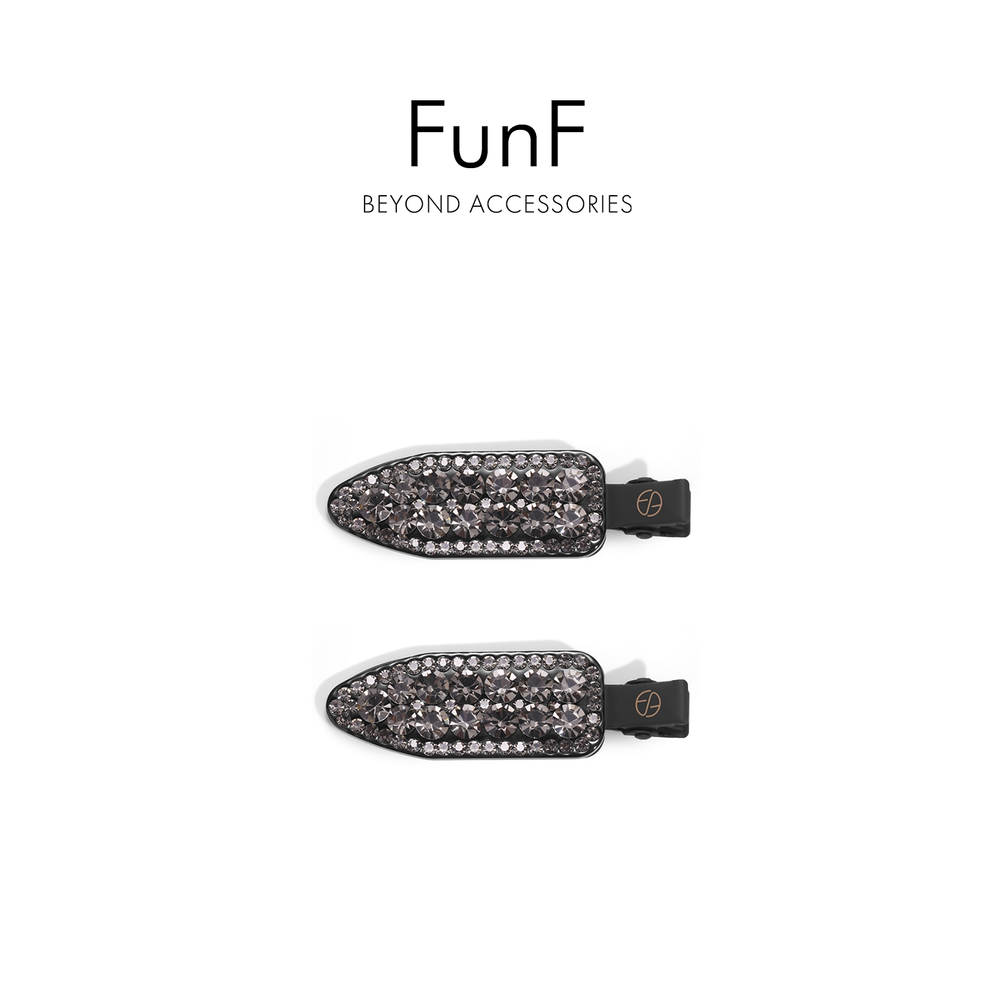 FunF/乐纷绮 捷克钻mini刘海小边夹精致公主侧边碎发夹暗夜星璇图片
