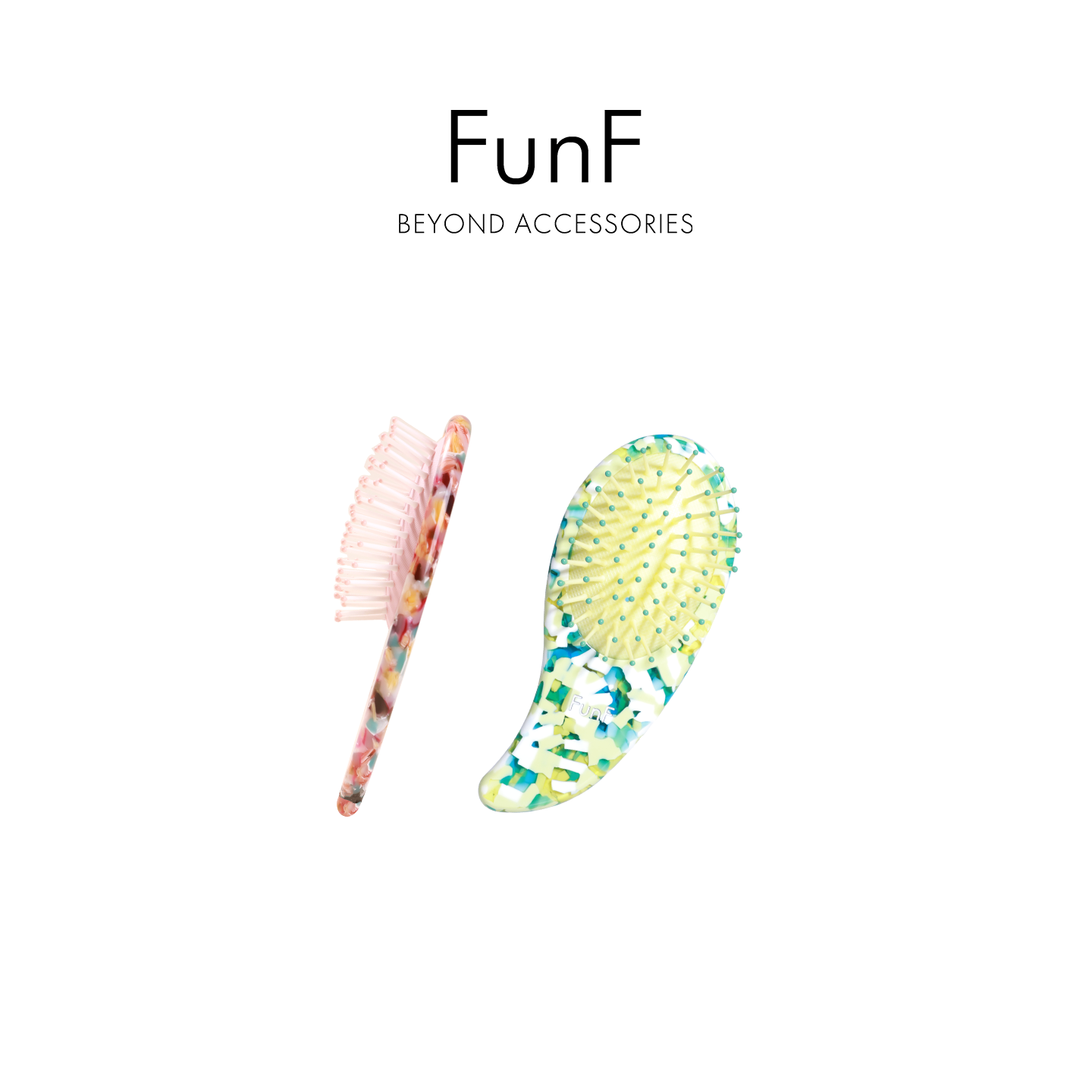 FunF/乐纷绮 小众轻奢醋酸便携 气囊化妆梳 气垫按摩梳 莫奈花园