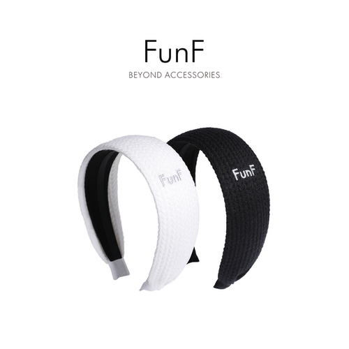 FunF/乐纷绮 宽版型针织运动发箍宽边洗脸头箍简约纯色 都市节拍