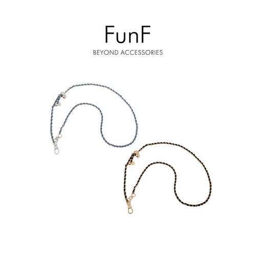 FunF/乐纷绮 鎏金链歌斜挎手机链挂绳女ins饰品