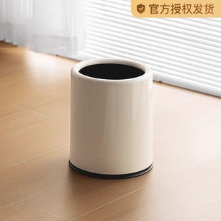 垃圾桶家用圆形无盖厨房客厅轻奢卧室高颜值大号放纸桶纸篓卫生桶