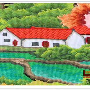 十字绣成品机绣客厅挂画 新款迎客松财运版中国风大画出售包邮